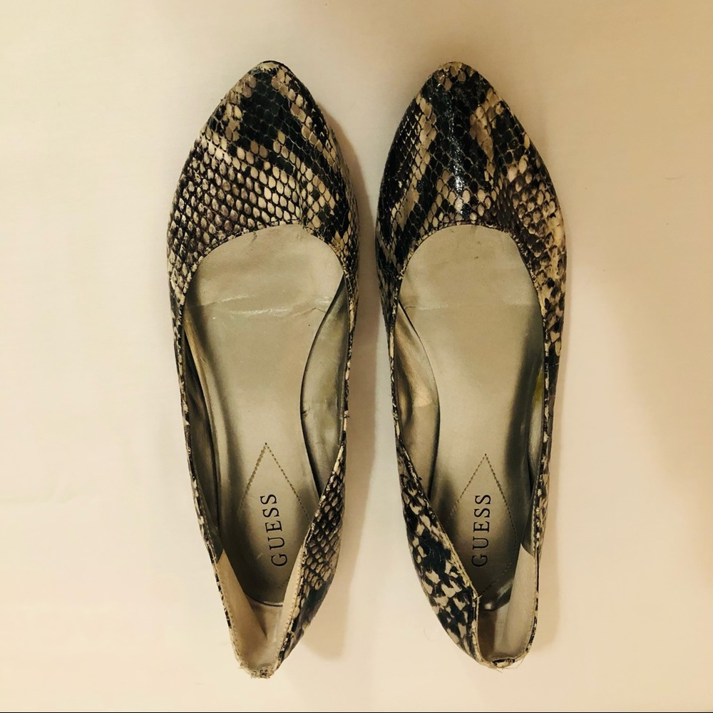 Guess Snakeskin Flats